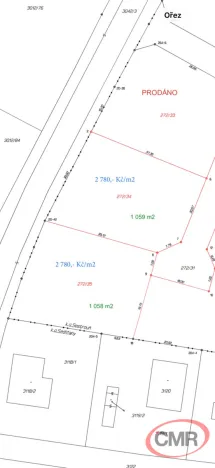 Prodej pozemku pro bydlení, Sedlčany - Sestrouň, 1061 m2