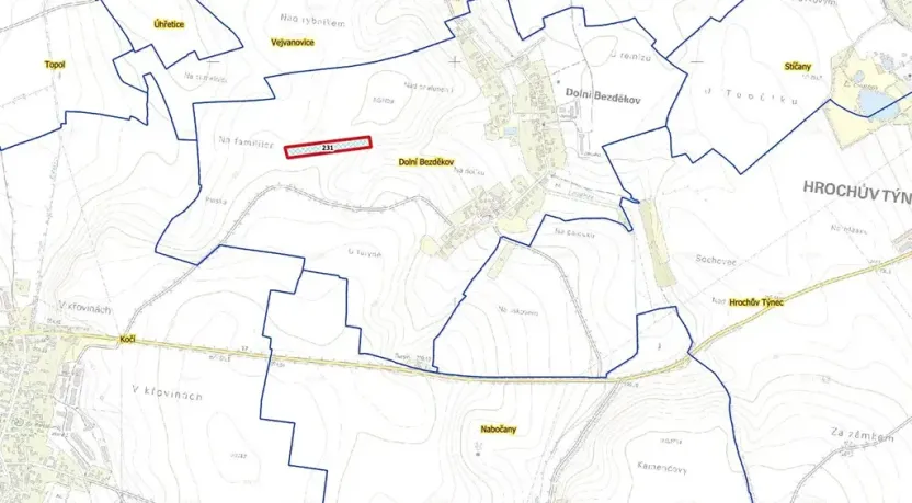 Prodej podílu pole, Dolní Bezděkov, 15410 m2