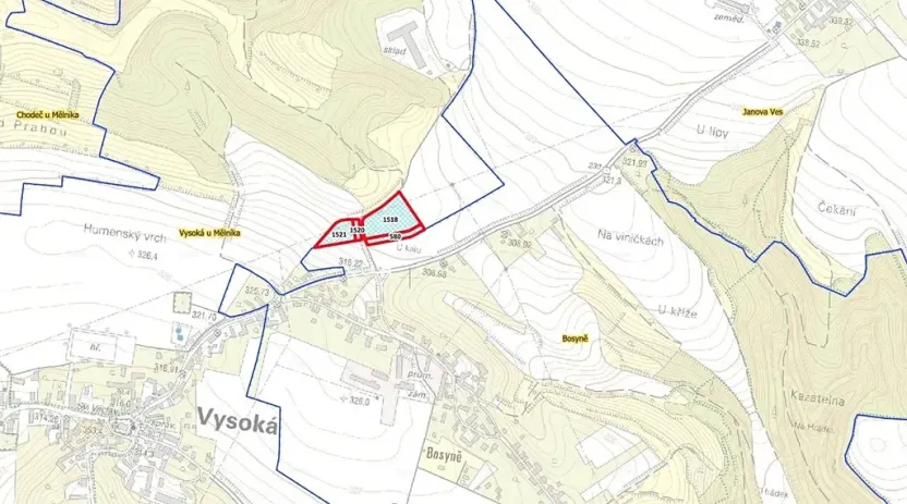 Prodej podílu pole, Vysoká, 3734 m2
