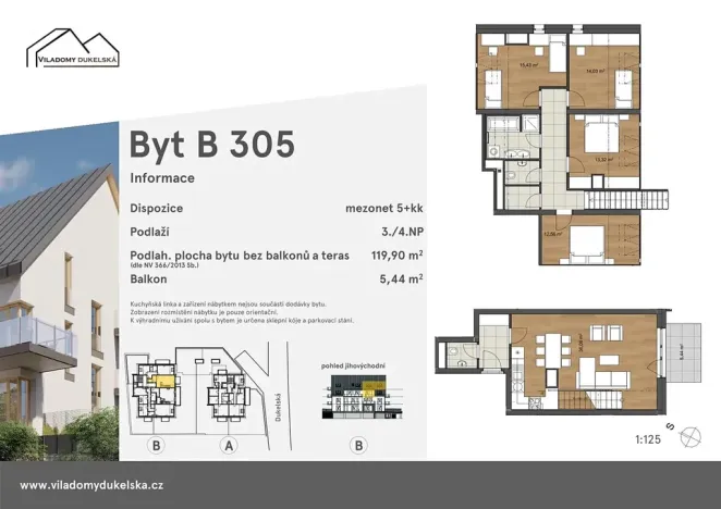 Prodej bytu 5+kk, Liberec, Dukelská, 125 m2