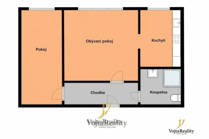 Pronájem bytu 2+1, Olomouc, Stiborova, 44 m2