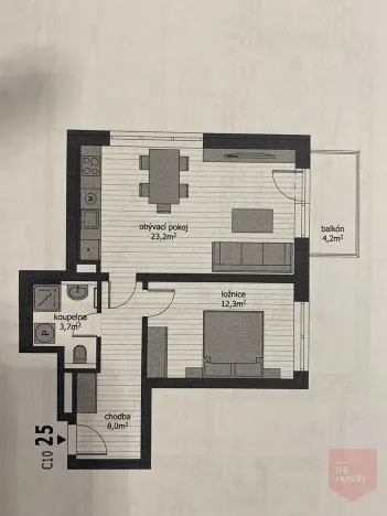 Pronájem bytu 2+kk, Milovice, Armádní, 51 m2