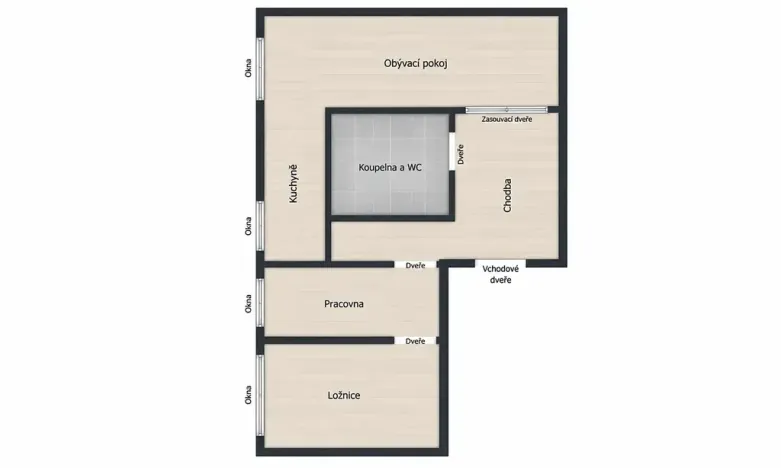 Prodej bytu 3+kk, Pardubice, Nová, 58 m2