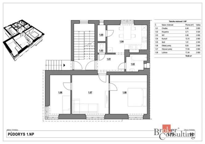 Prodej bytu 3+1, Brno - Žabovřesky, Zemkova, 70 m2