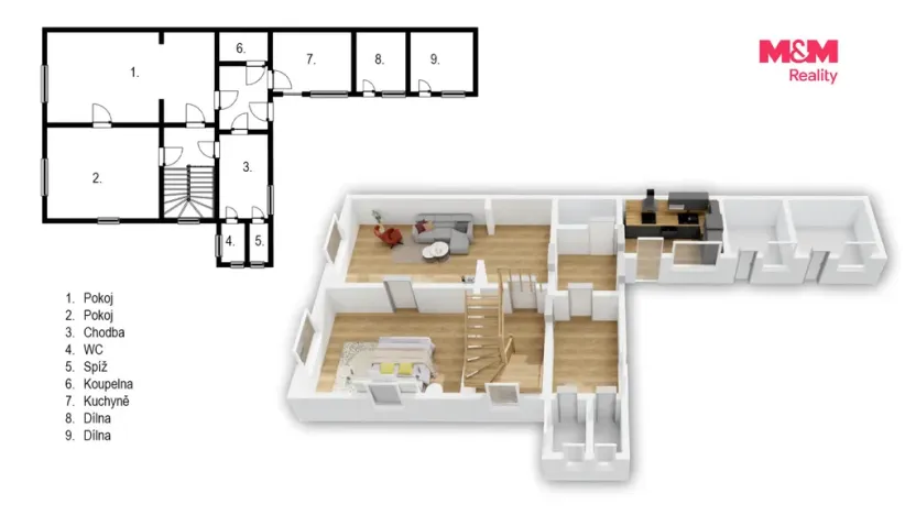 Prodej rodinného domu, Horní Ředice, 111 m2