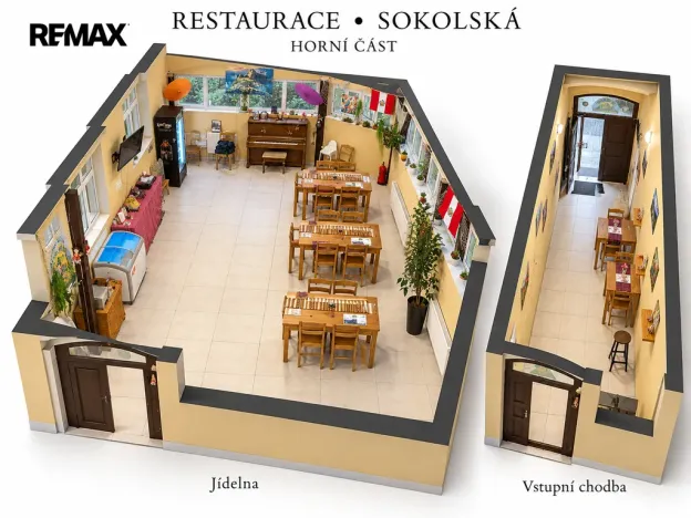 Pronájem restaurace, Praha - Nové Město, Sokolská, 234 m2