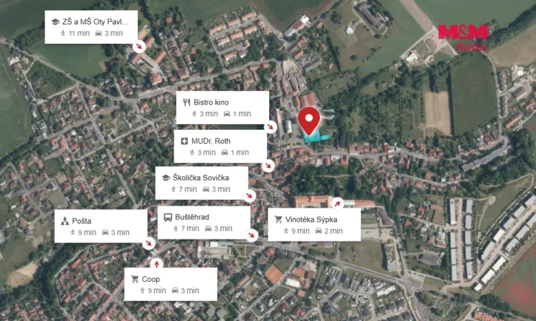 Prodej obchodního prostoru, Buštěhrad, Náměstí, 226 m2