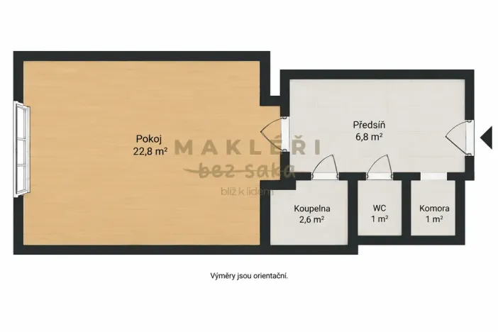 Prodej bytu 1+kk, Praha - Vysočany, Prouzova, 36 m2