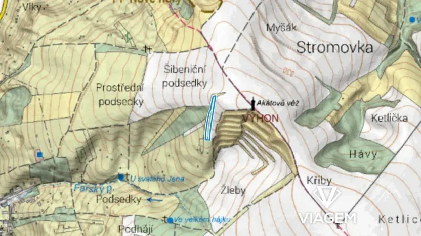Prodej podílu zahrady, Židlochovice, 1036 m2