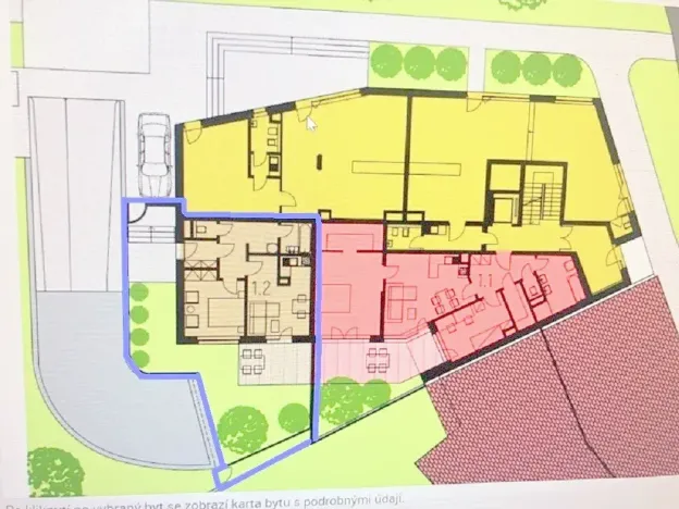 Pronájem bytu 2+kk, Praha - Suchdol, Suchdolské náměstí, 48 m2