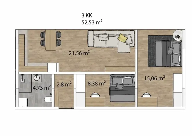Prodej bytu 3+kk, Šardice, 53 m2