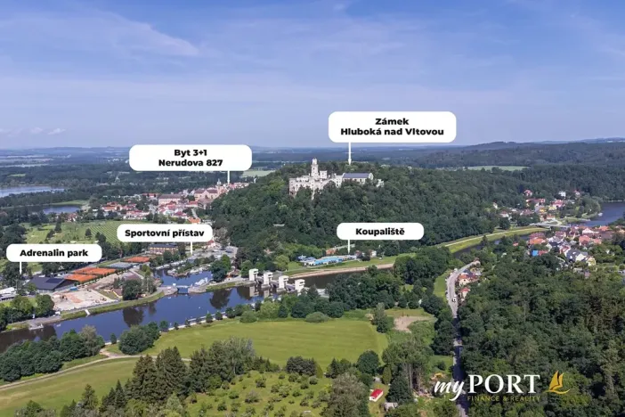 Prodej bytu 3+1, Hluboká nad Vltavou, Nerudova, 71 m2