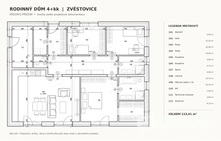 Prodej rodinného domu, Zvěstovice, 113 m2