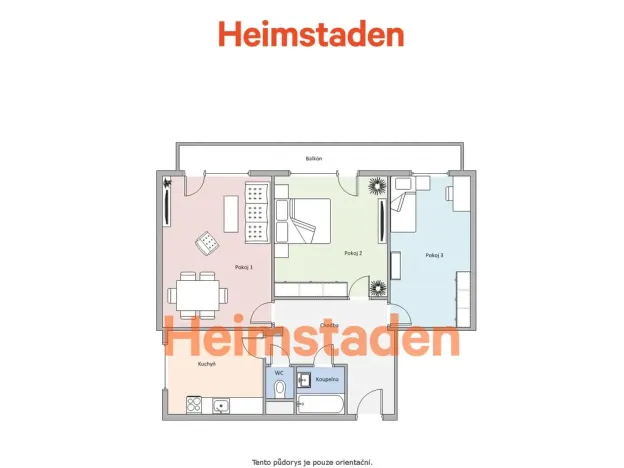 Pronájem bytu 3+1, Orlová - Lutyně, Školní, 66 m2