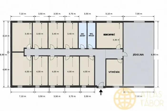 Pronájem skladu, Tábor, Vožická, 7000 m2