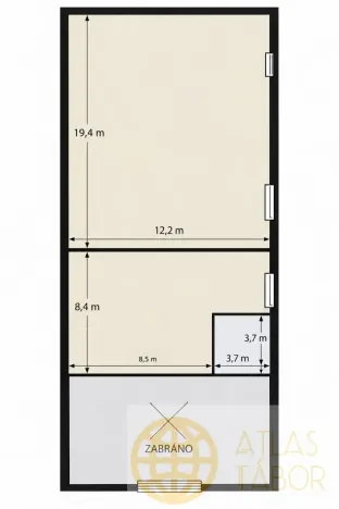 Pronájem skladu, Tábor, Vožická, 7000 m2