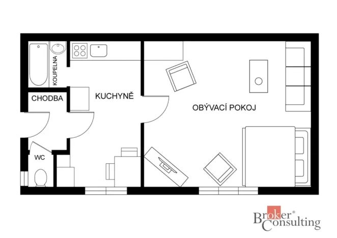 Prodej bytu 1+1, Jihlava, Wolkerova, 35 m2