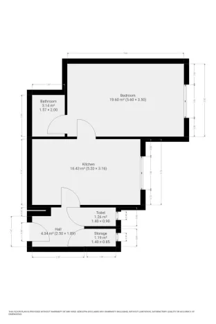 Pronájem bytu 2+kk, Praha - Libeň, Zenklova, 49 m2