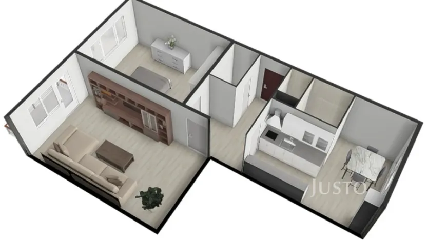 Prodej bytu 2+1, Písek - Budějovické Předměstí, Harantova, 63 m2