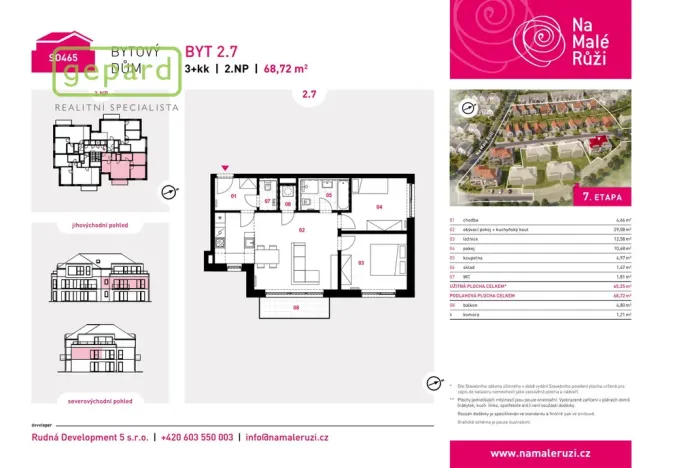 Prodej bytu 3+kk, Drahelčice, Na Malé Růži, 65 m2