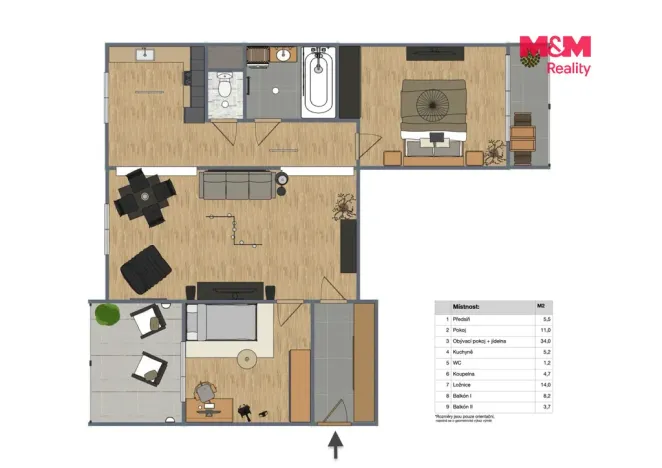 Prodej bytu 3+1, Nihošovice, 80 m2
