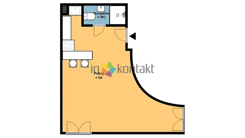 Pronájem bytu 1+kk, Brno, Zlínská, 30 m2