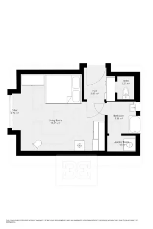 Pronájem bytu 1+kk, Praha - Libeň, Kandertova, 27 m2