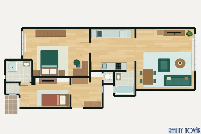Pronájem bytu 3+kk, Praha - Holešovice, Janovského, 86 m2