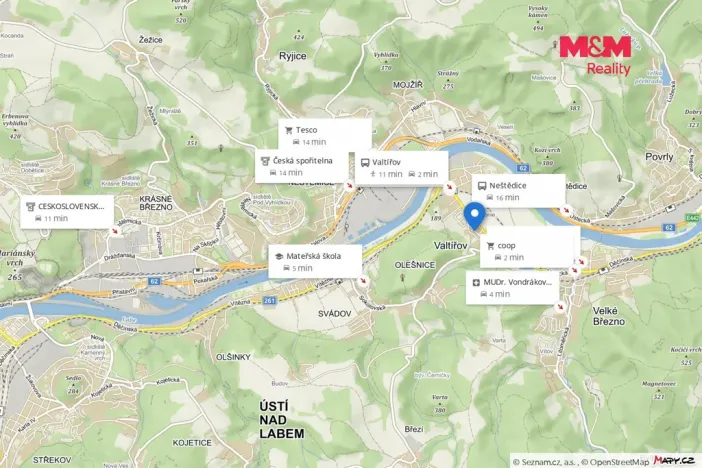 Pronájem bytu 1+1, Velké Březno - Valtířov, 47 m2