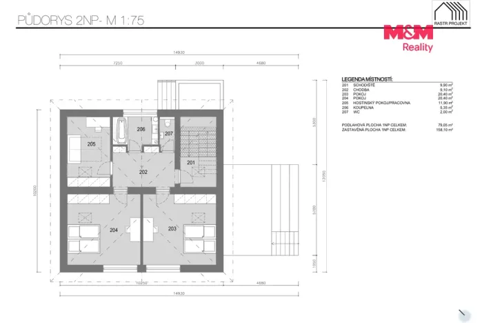 Prodej rodinného domu, Ostrava - Radvanice, Na Ostří, 180 m2