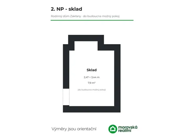 Prodej rodinného domu, Zakřany, 60 m2