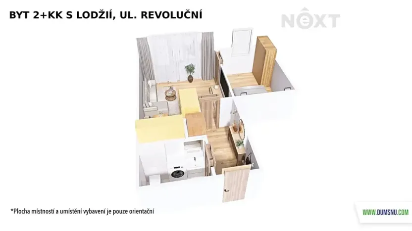 Pronájem bytu 2+kk, Šumperk, Revoluční, 37 m2