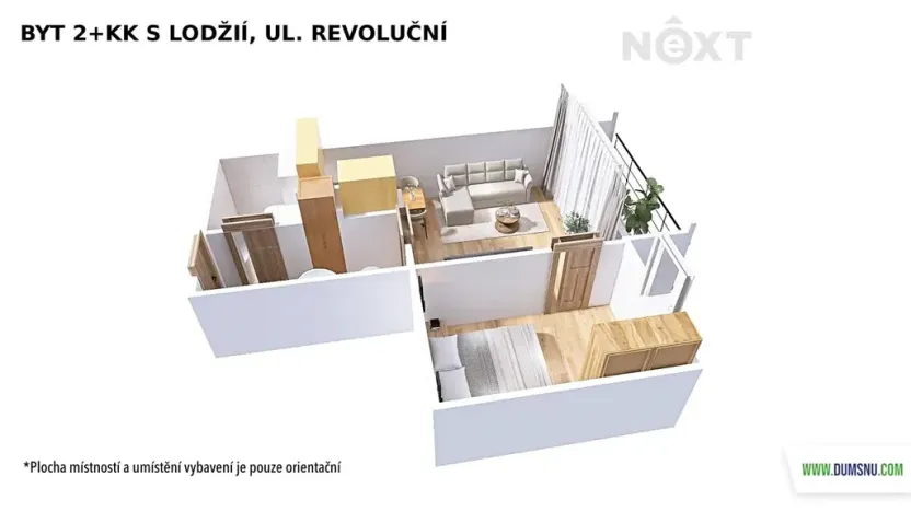 Pronájem bytu 2+kk, Šumperk, Revoluční, 37 m2