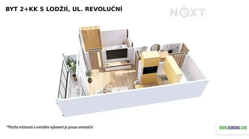 Pronájem bytu 2+kk, Šumperk, Revoluční, 37 m2