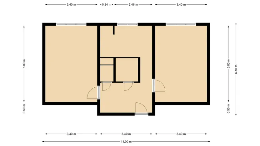Pronájem bytu 2+1, Most, Jaroslava Vrchlického, 55 m2
