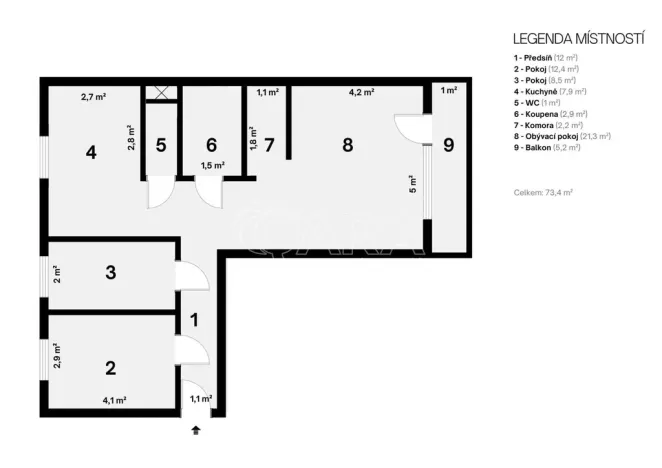 Pronájem bytu 3+1, Ostrava - Výškovice, Výškovická, 68 m2