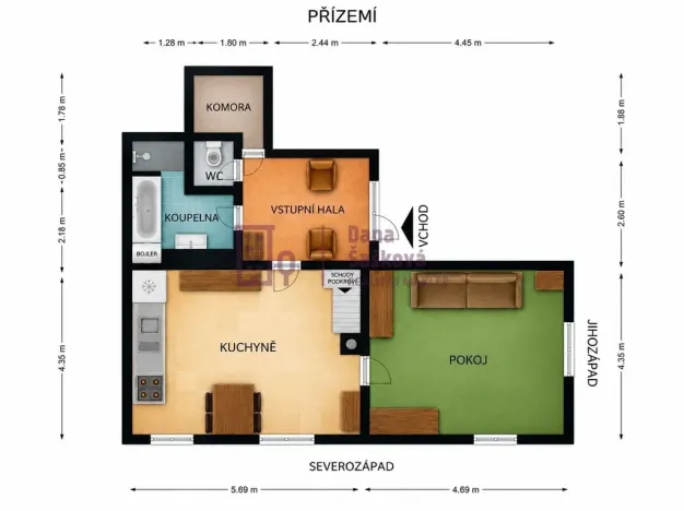 Pronájem rodinného domu, Jindřichův Hradec - Jindřichův Hradec III, Pod Vrchy, 87 m2
