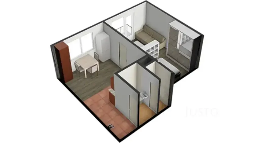 Prodej bytu 1+1, Písek, Harantova, 36 m2