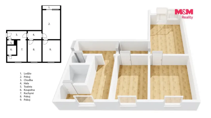 Pronájem bytu 3+1, Český Krumlov - Plešivec, Sídliště Plešivec, 73 m2
