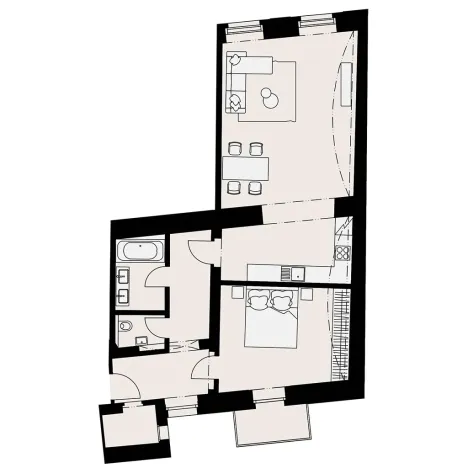 Pronájem bytu 2+kk, Praha, Myslíkova, 79 m2