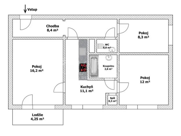 Pronájem bytu 3+1, Rožnov pod Radhoštěm, Horská, 64 m2
