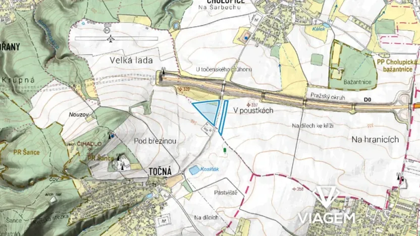 Prodej podílu pole, Praha - Točná, 17848 m2