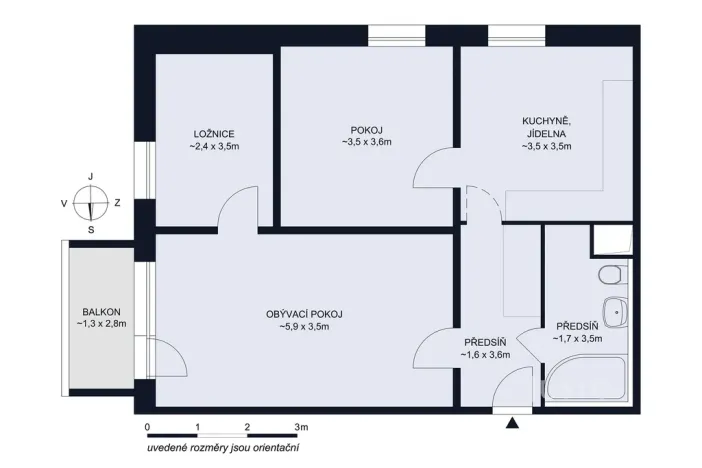 Prodej bytu 3+1, České Budějovice - České Budějovice 3, A. Trägera, 63 m2