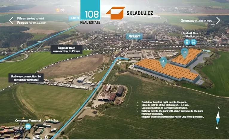 Pronájem skladu, Úherce, 40000 m2