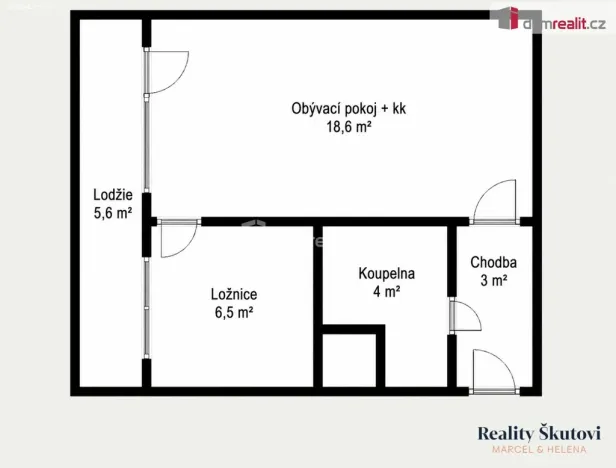 Pronájem bytu 2+kk, Most, Brněnská, 35 m2