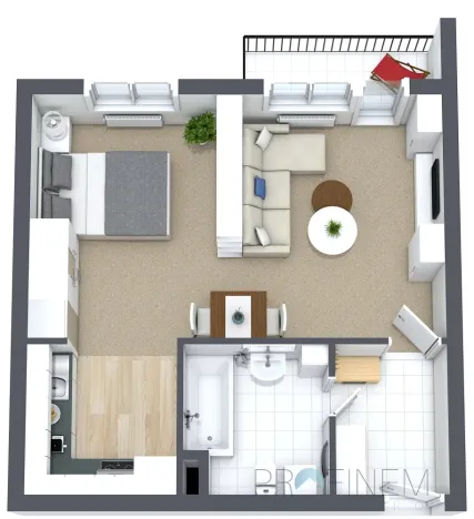 Pronájem bytu 1+1, Ústí nad Orlicí, Popradská, 40 m2