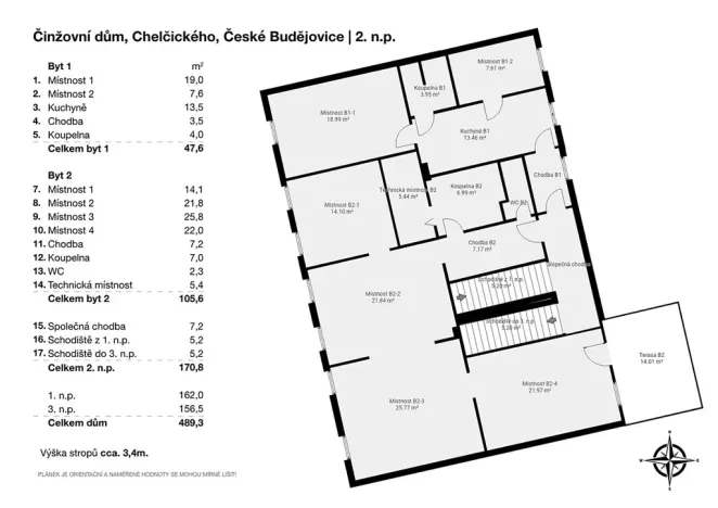 Prodej činžovního domu, České Budějovice, Chelčického, 489 m2