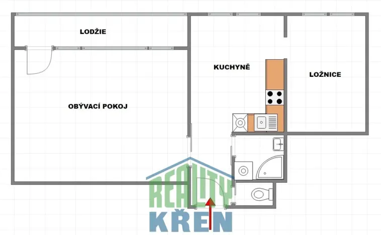 Pronájem bytu 2+1, Praha - Braník, Branická, 57 m2