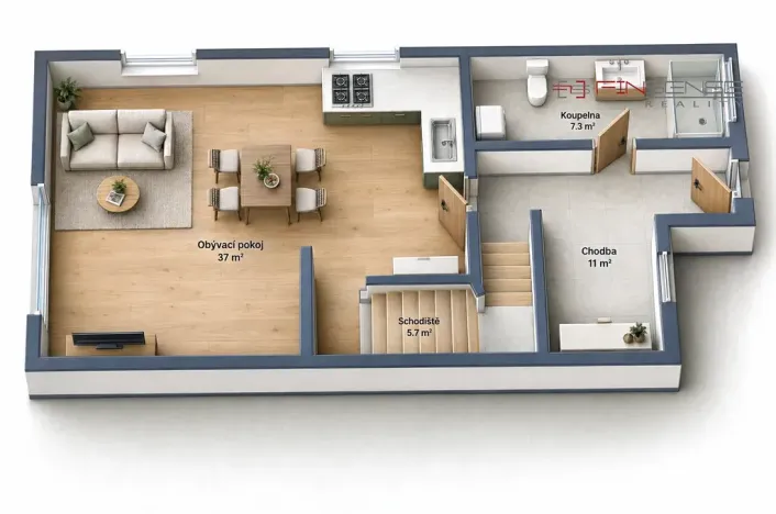 Prodej rodinného domu, Stochov, U Statku, 114 m2