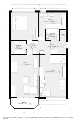Pronájem bytu 3+1, Brno - Lesná, Milénova, 68 m2